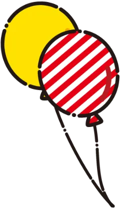 風船のイラスト飾り